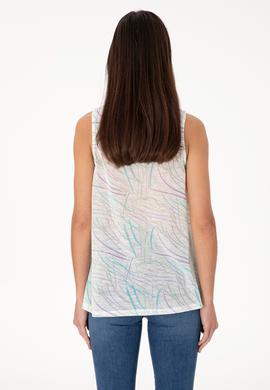 Kadın Aqua Kolsuz Bisiklet Yaka Tişört - 50300782003