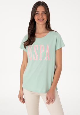 Kadın Su Yeşili Bisiklet Yaka Tişört - 50305842127