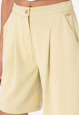 Kadın Açık Haki Modal Karışımlı Örme Şort - 50299870013