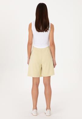 Kadın Açık Haki Modal Karışımlı Örme Şort - 50299870013
