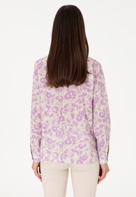 Kadın Lila Uzun Kollu Gömlek - 50299403022
