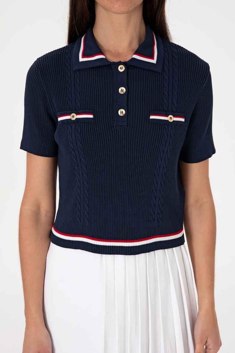 Kadın Lacivert Kazak - 50299343008