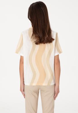 Kadın Camel Kısa Kollu Gömlek - 50305878004