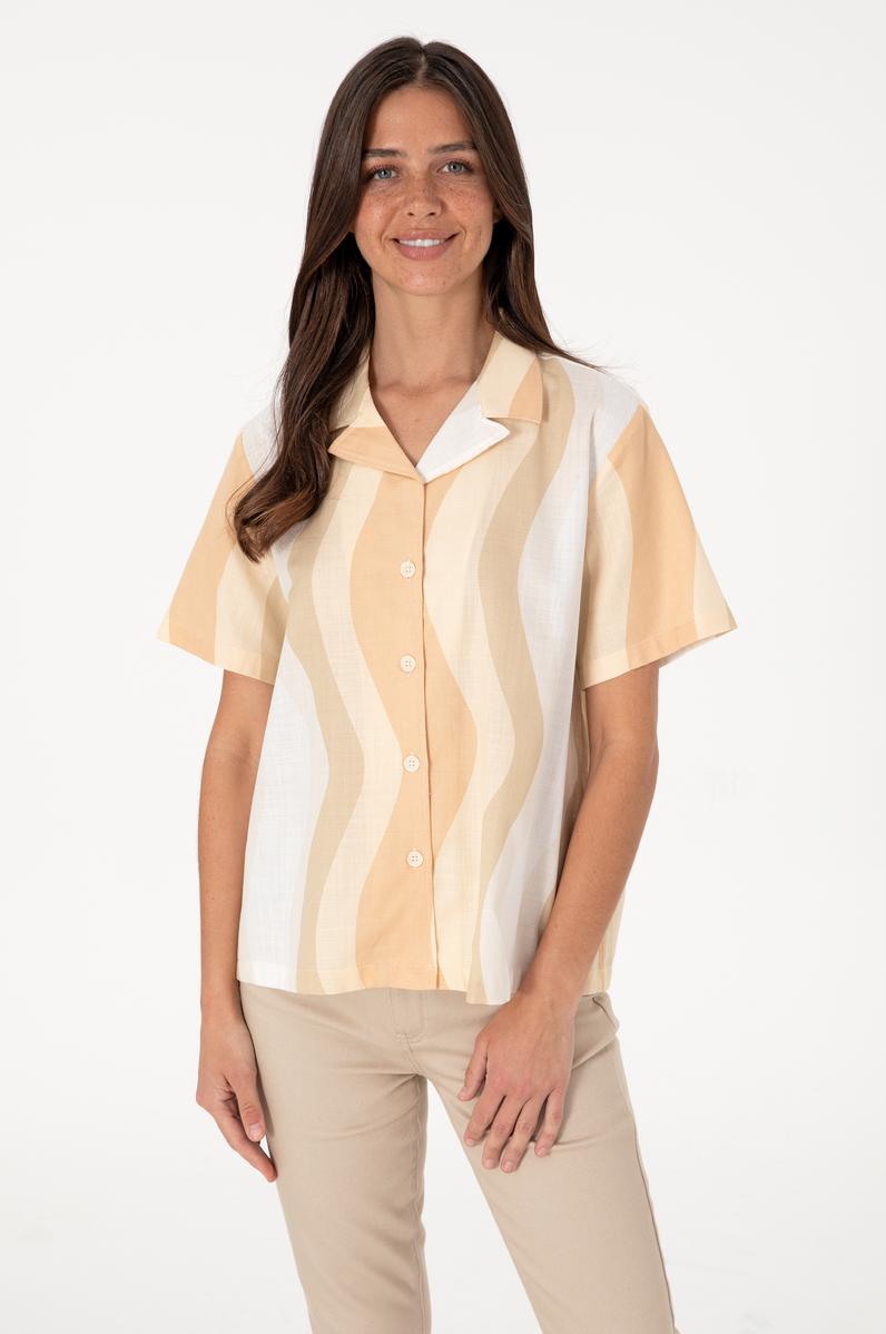 Kadın Camel Kısa Kollu Gömlek