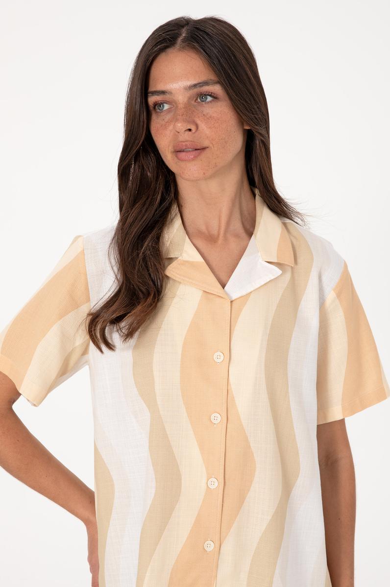 Kadın Camel Kısa Kollu Gömlek