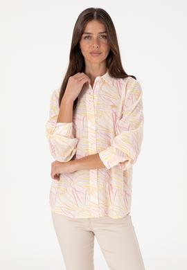 Kadın Hardal Uzun Kollu Gömlek - 50299435018