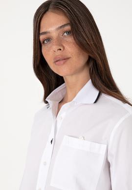 Kadın Beyaz Uzun Kollu Gömlek - 50299668006