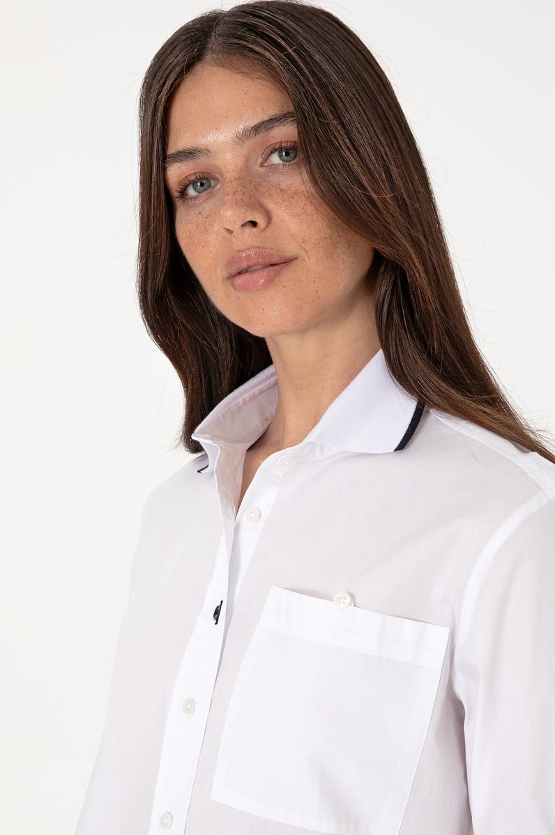 Kadın Beyaz Uzun Kollu Gömlek