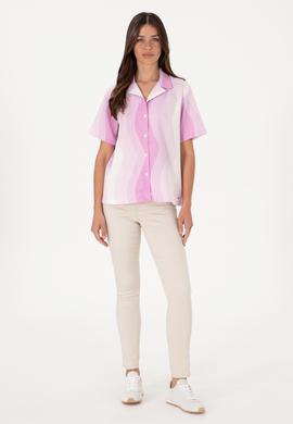 Kadın Fuşya Kısa Kollu Gömlek - 50305878010