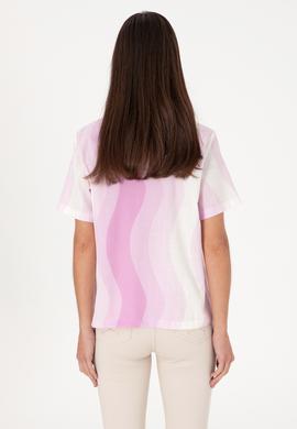 Kadın Fuşya Kısa Kollu Gömlek - 50305878010