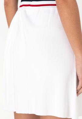 Kadın Beyaz Mini Boy Triko Etek - 50299379001