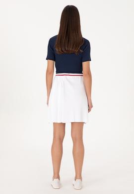 Kadın Beyaz Mini Boy Triko Etek - 50299379001