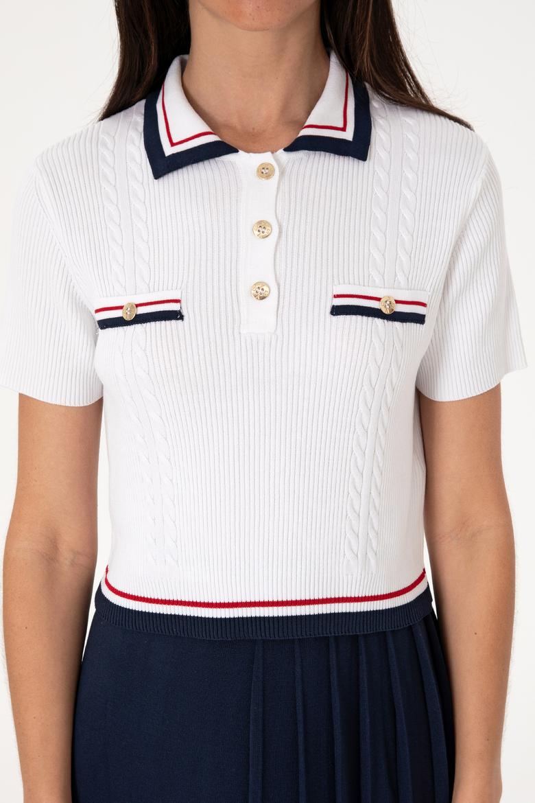 Kadın Beyaz Kazak - 50299343002