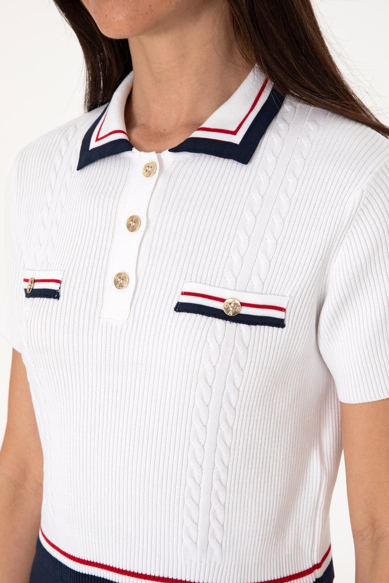 Kadın Beyaz Kazak - 50299343002