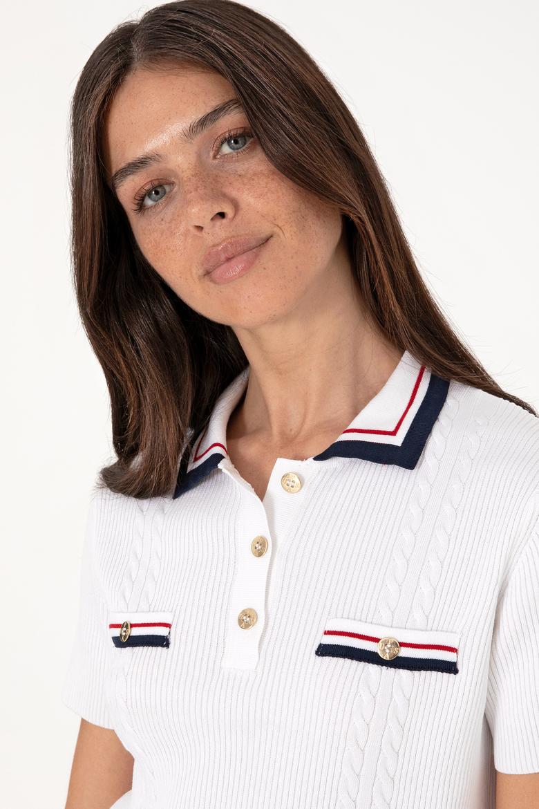 Kadın Beyaz Kazak - 50299343002