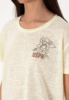 Kadın Limon Bisiklet Yaka Tişört - 50299755007