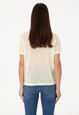 Kadın Limon Bisiklet Yaka Tişört - 50299755007