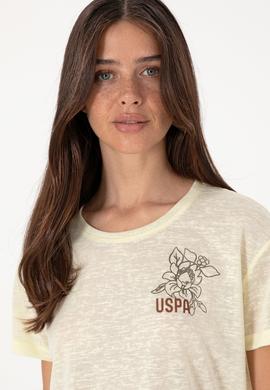 Kadın Limon Bisiklet Yaka Tişört - 50299755007