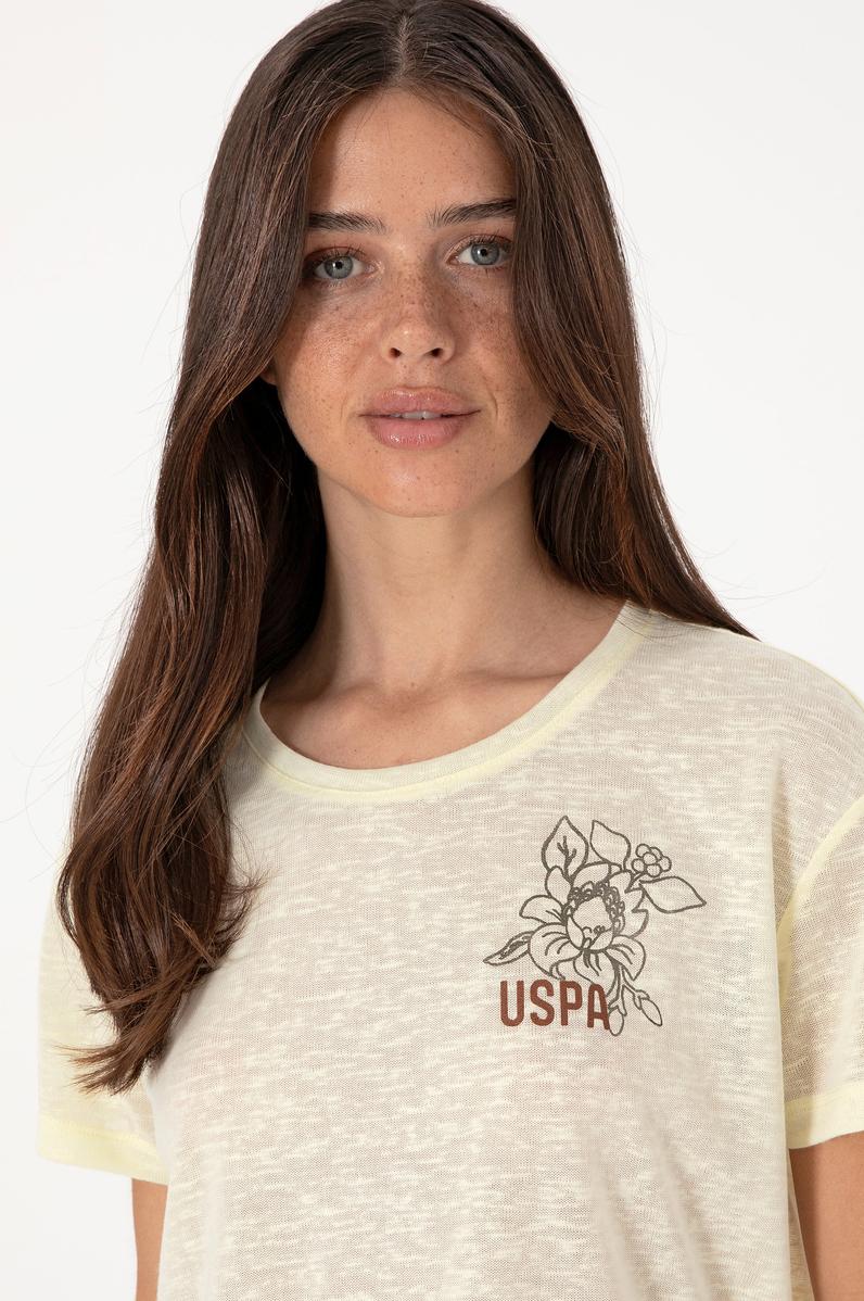 Kadın Limon Bisiklet Yaka Tişört