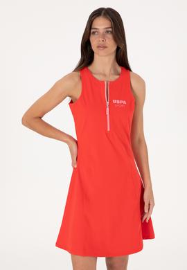 Kadın Kırmızı Kolsuz Mini Boy Örme Elbise - 50300711016