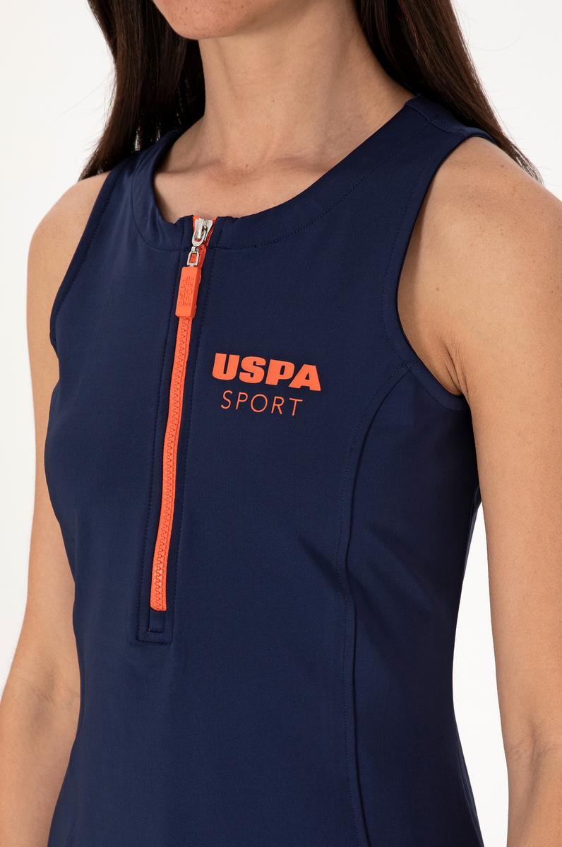 Kadın Lacivert Kolsuz Mini Boy Örme Elbise