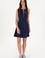 Kadın Lacivert Kolsuz Mini Boy Örme Elbise