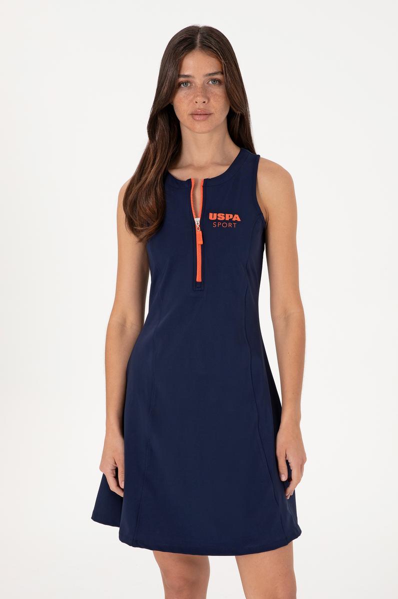 Kadın Lacivert Kolsuz Mini Boy Örme Elbise