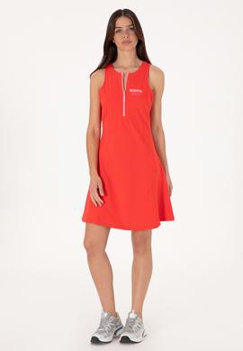 Kadın Kırmızı Kolsuz Mini Boy Örme Elbise - 50300711016