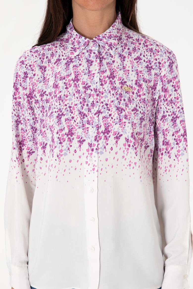 Kadın Menekşe Uzun Kollu Gömlek - 50299674010