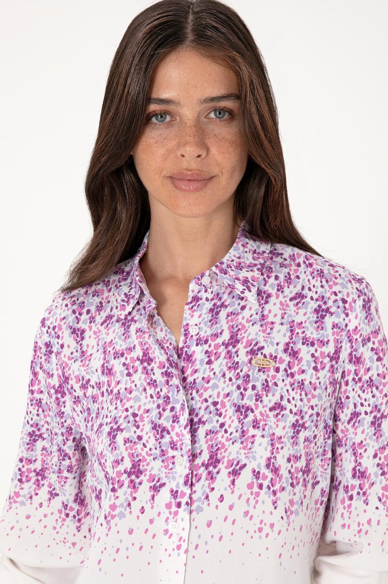 Kadın Menekşe Uzun Kollu Gömlek