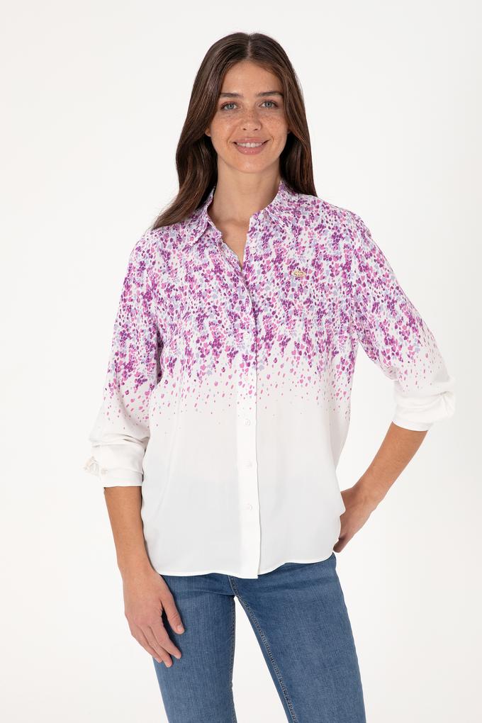 Kadın Menekşe Uzun Kollu Gömlek