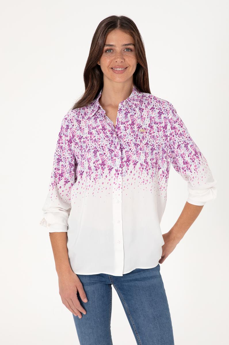 Kadın Menekşe Uzun Kollu Gömlek
