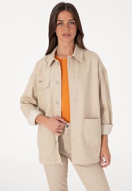 Kadın Taş Jean Uzun Kollu Tunik Gömlek - 50305384012