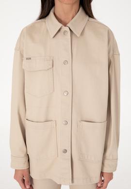 Kadın Taş Jean Uzun Kollu Tunik Gömlek - 50305384012