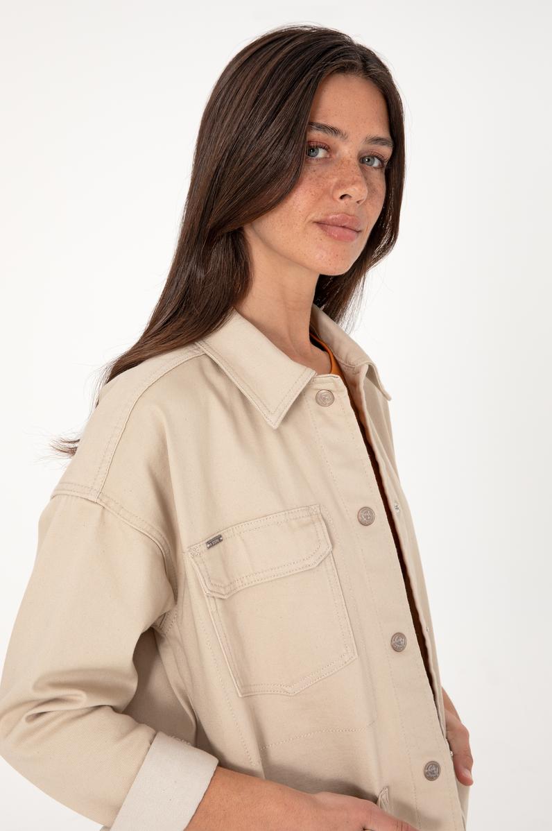 Kadın Taş Jean Uzun Kollu Tunik Gömlek