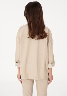 Kadın Taş Jean Uzun Kollu Tunik Gömlek - 50305384012