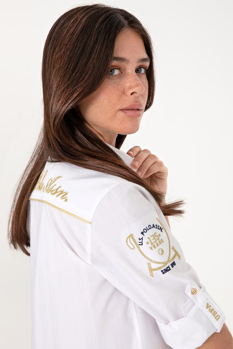 Kadın Beyaz Uzun Kollu Gömlek - 50299678005