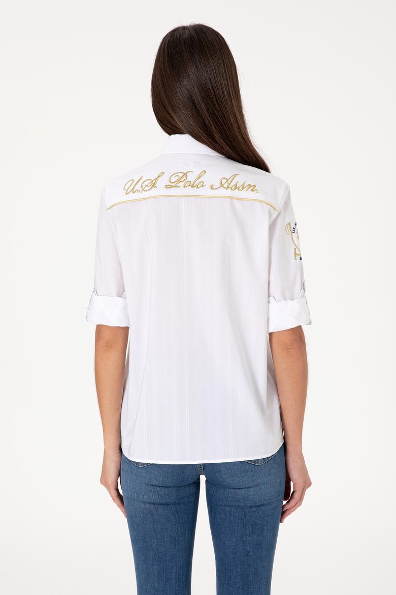 Kadın Beyaz Uzun Kollu Gömlek - 50299678005