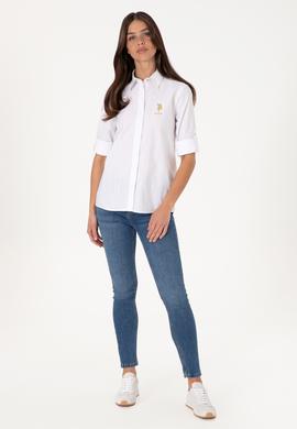 Kadın Beyaz Uzun Kollu Gömlek - 50299678005