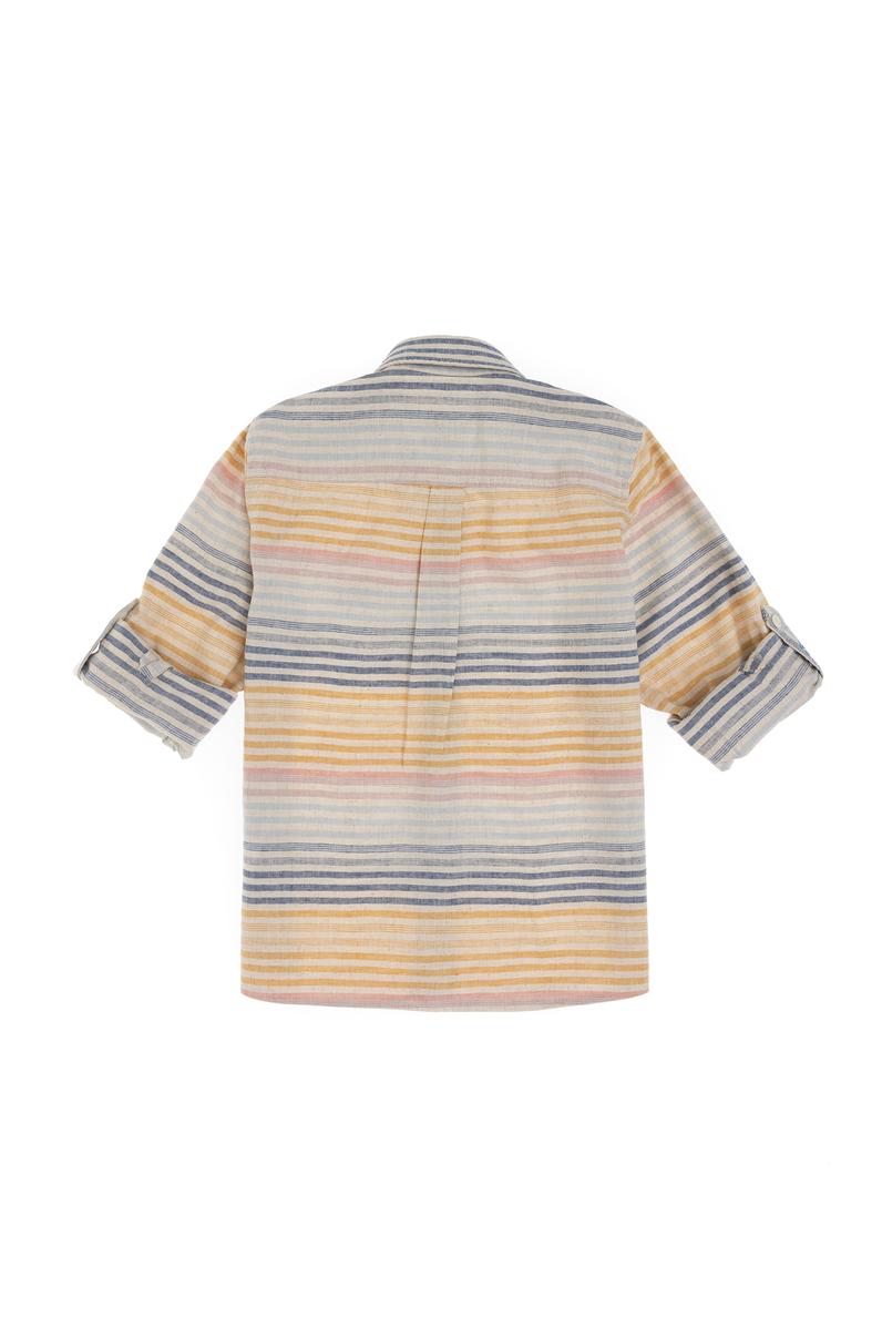 Erkek Çocuk Bej Uzun Kollu Gömlek