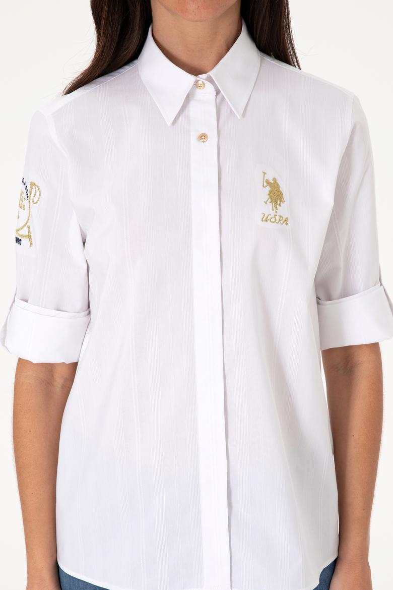 Kadın Beyaz Uzun Kollu Gömlek - 50299678005