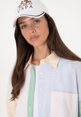 Kadın Açık Pembe Çizgili Uzun Kollu Tunik Gömlek - 50305371006