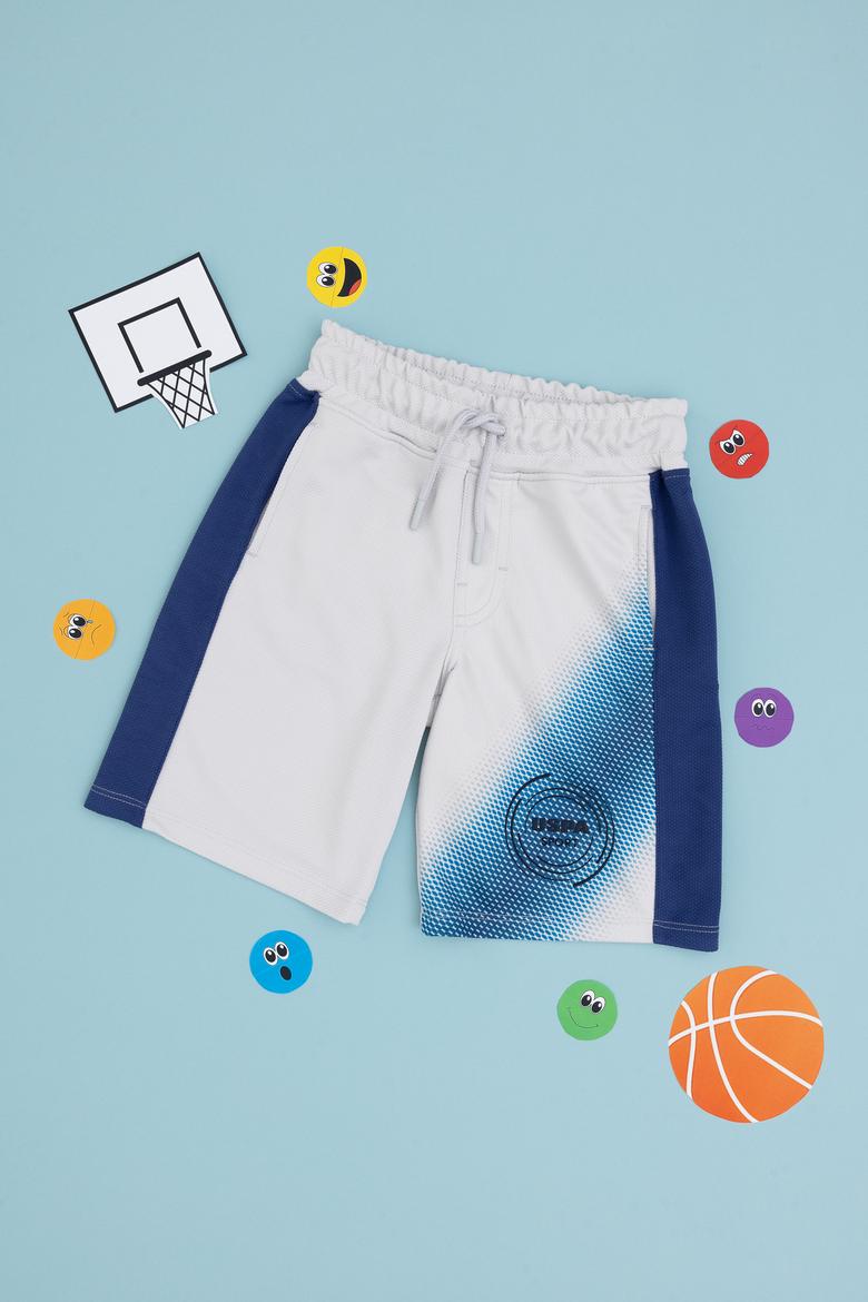 Erkek Çocuk Açık Gri Örme Şort