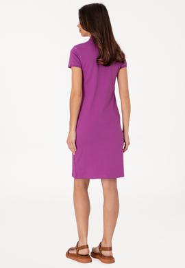 Kadın Menekşe Polo Yaka Mini Boy Örme Elbise - 50297457076