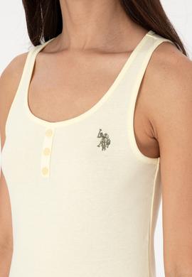 Kadın Limon Kolsuz Bisiklet Yaka Basic Tişört - 50300895050