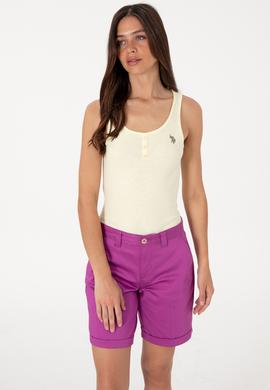 Kadın Limon Kolsuz Bisiklet Yaka Basic Tişört - 50300895050