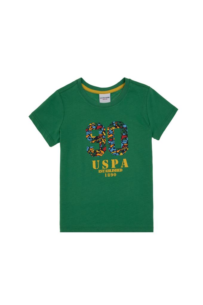 Erkek Çocuk Yeşil Bisiklet Yaka Tişört