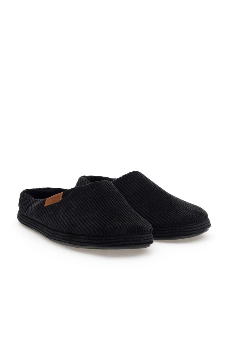 Erkek Siyah Ev Terliği