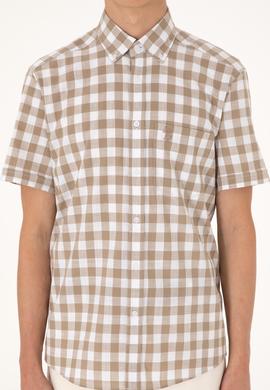 Erkek Vizon Kısa Kollu Gömlek - 50300221012