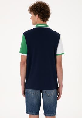 Erkek Regular Fit Polo Yaka Lacivert Tişört - 50299803008